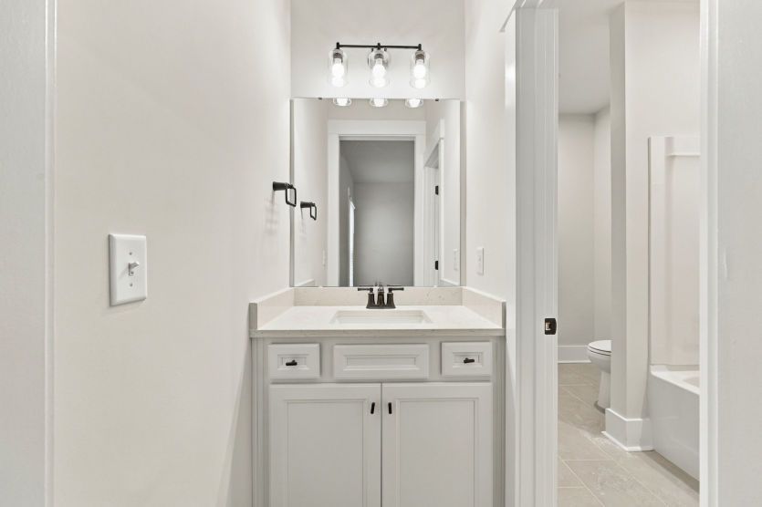 Modern full bathroom with stylish finishes and functional design.