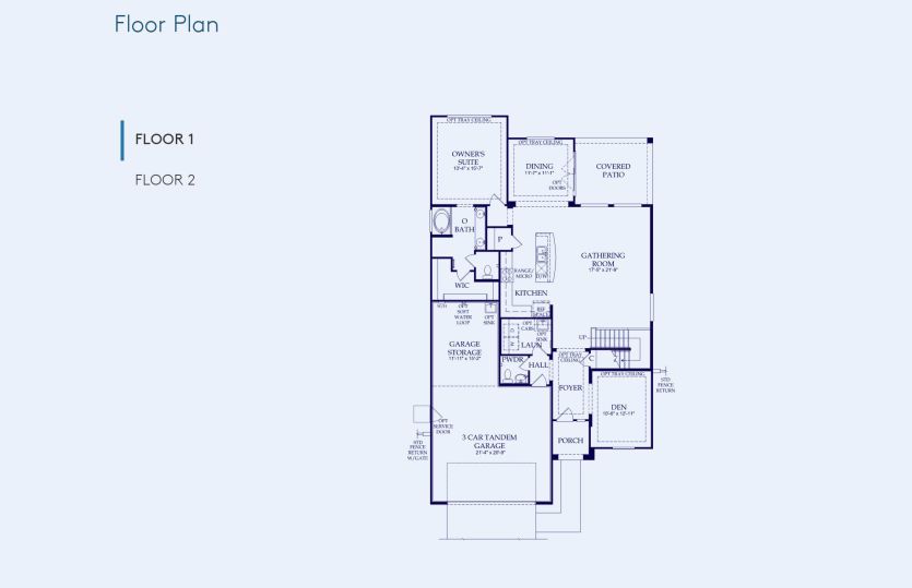 Yucca Floor Plan, Quick Move-In Home, Floor 1