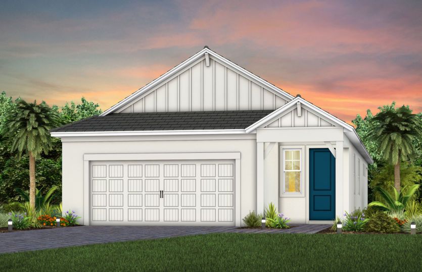 Exterior FH2 in Farmhouse Spare White Loyal Blue