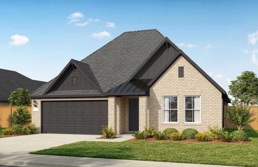 Exterior FC202, a one-story new construction home with a 2-car garage