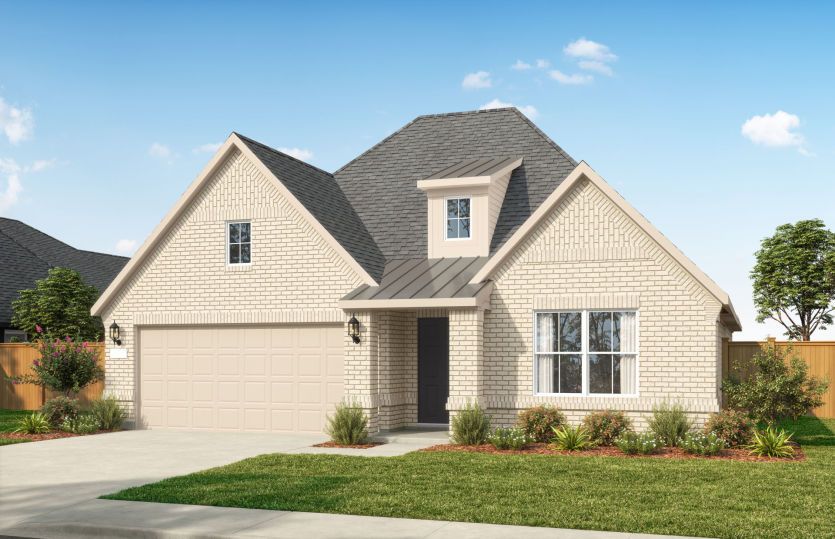 Exterior FC201, a one-story new construction home with a 2-car garage
