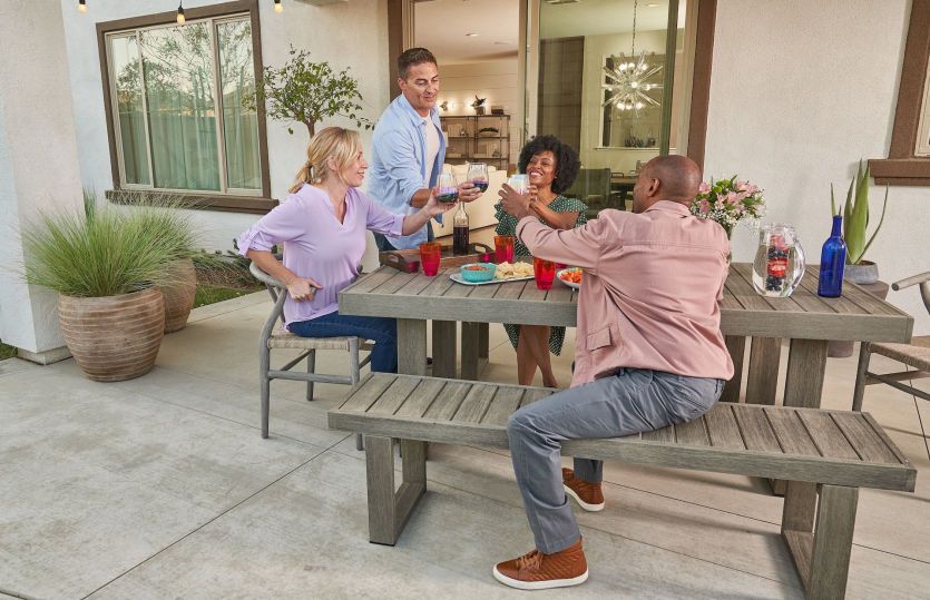 A covered patio that extends your living space.