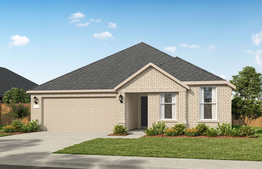 Exterior LS201, a one-story new construction home with a 2-car garage
