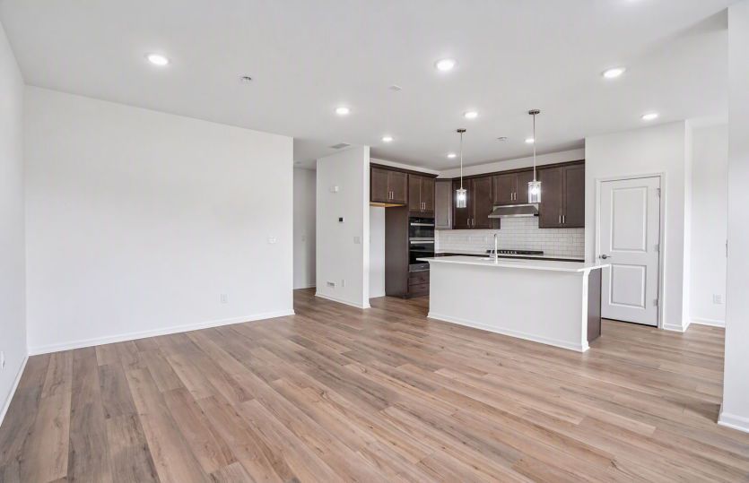 Gathering Room with View of Kitchen