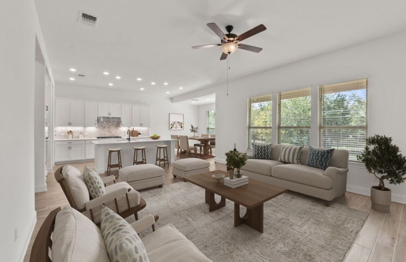 Spacious gathering room for everyday living.