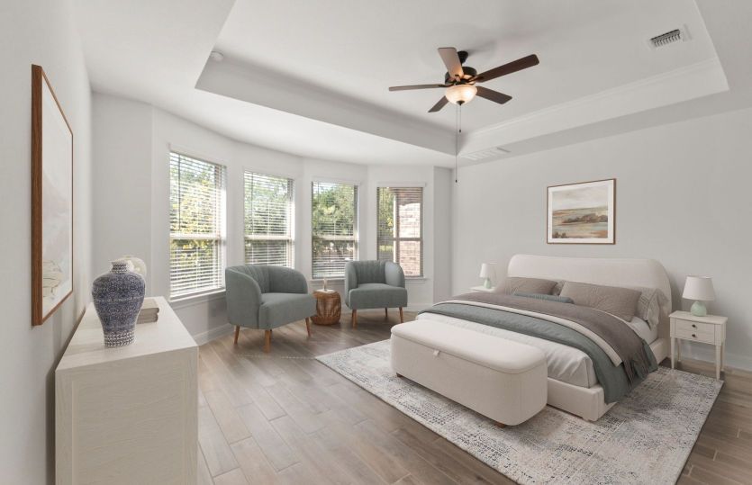 Spacious owner's suite with comfortable living.