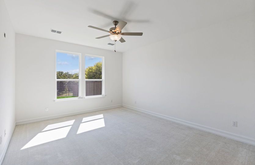 Spacious primary bedroom
