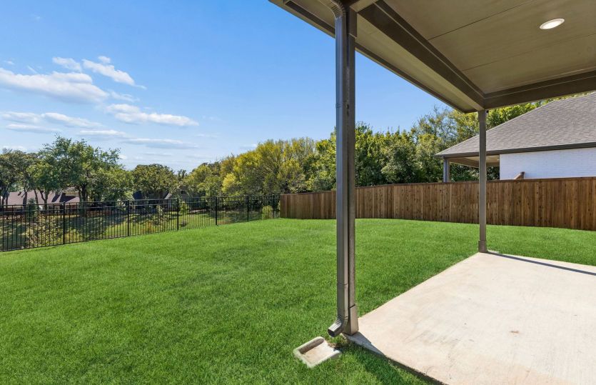 Built-in covered back patio