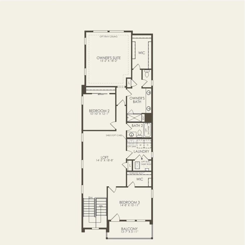 Second Floor 3 br / 2.5 ba