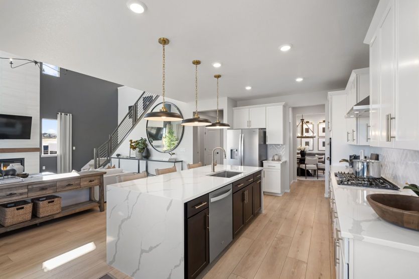 Waterfall Kitchen Island
