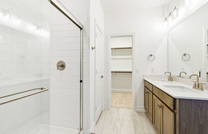 Primary bath with double vanity