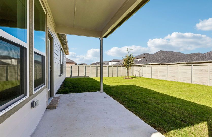 Built-in covered back patio