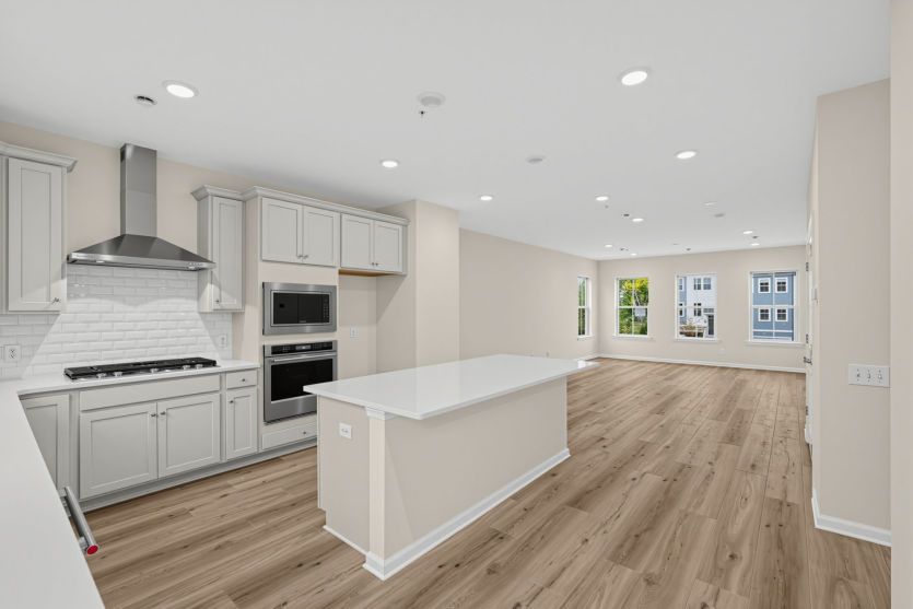 Spacious kitchen layout