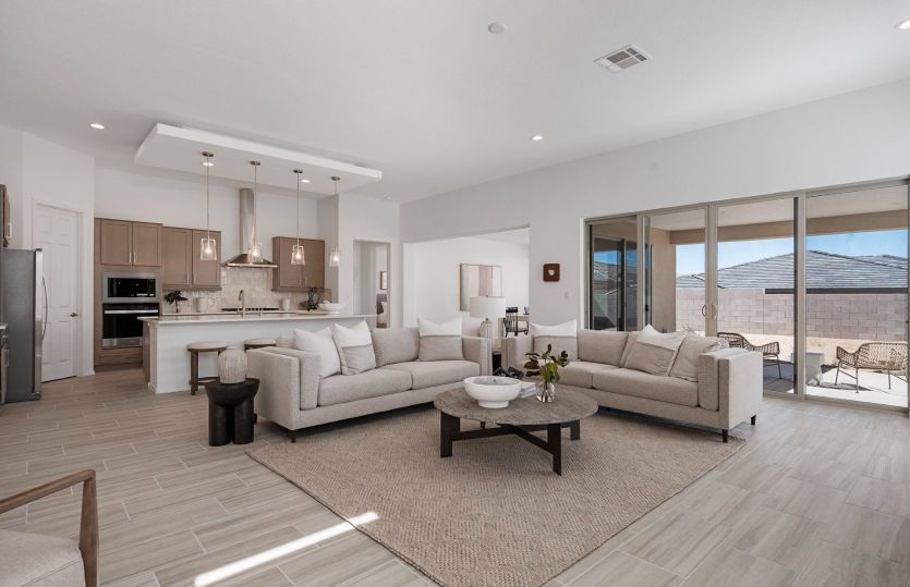 Large main living area is perfect for entertaining or family movie night