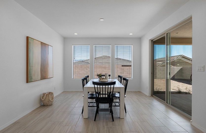 Large dining area with additional access to covered back patio