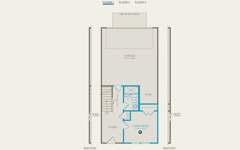 First Floor 2 br / 2.5 ba