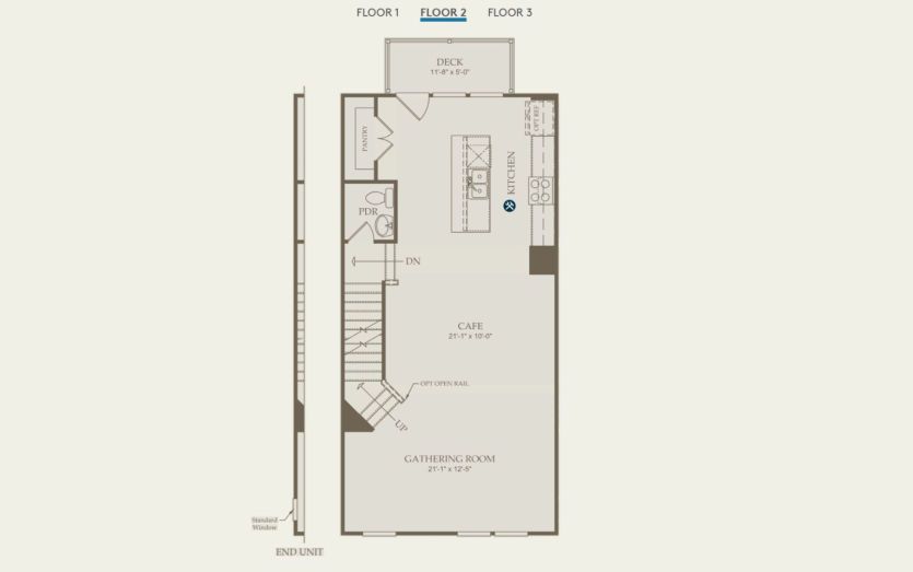 Second Floor 2 br / 2.5 ba