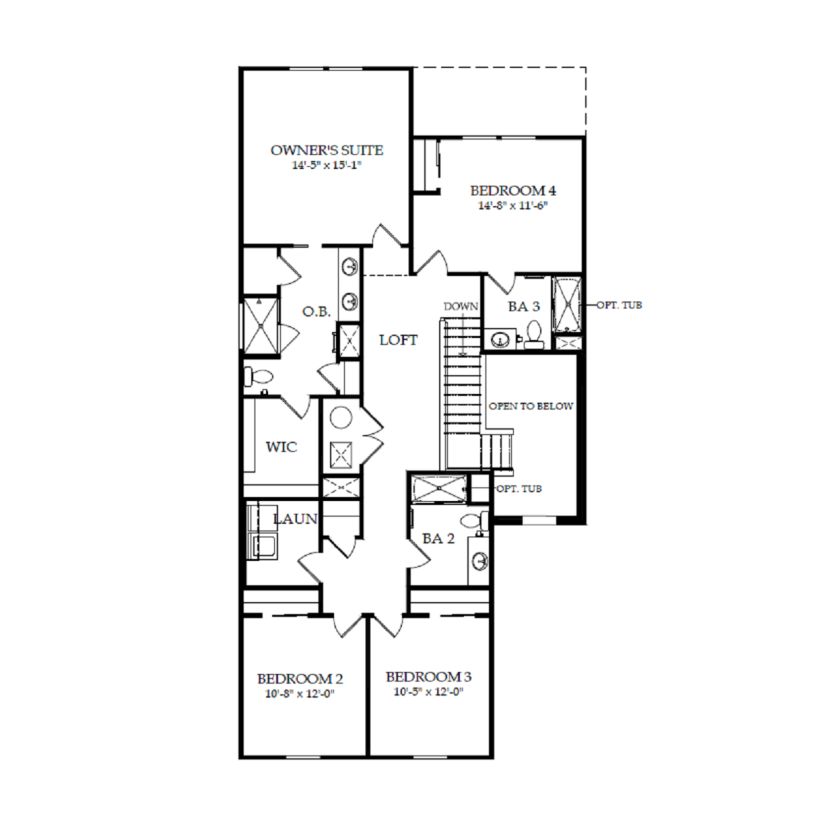 Second Floor 5 br / 4 ba