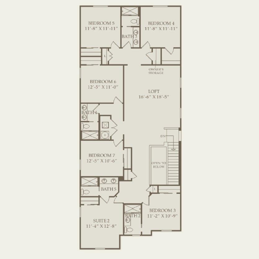 Second Floor 7 br / 5 ba