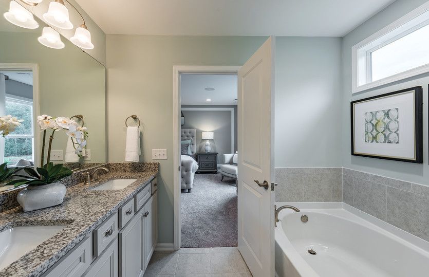 Owner's Bath with Soaking Tub and dual-sink vanity