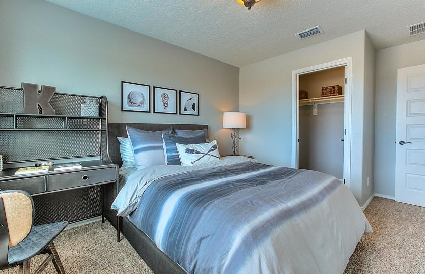 Additional bedroom upstairs with warm carpet is great for family members or overnight guests.