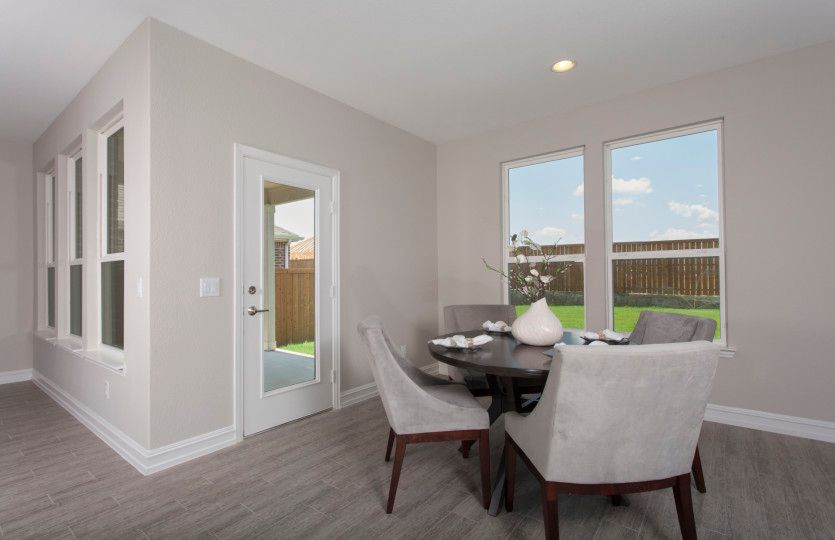 Kitchen nook offers dining space just off the kitchen