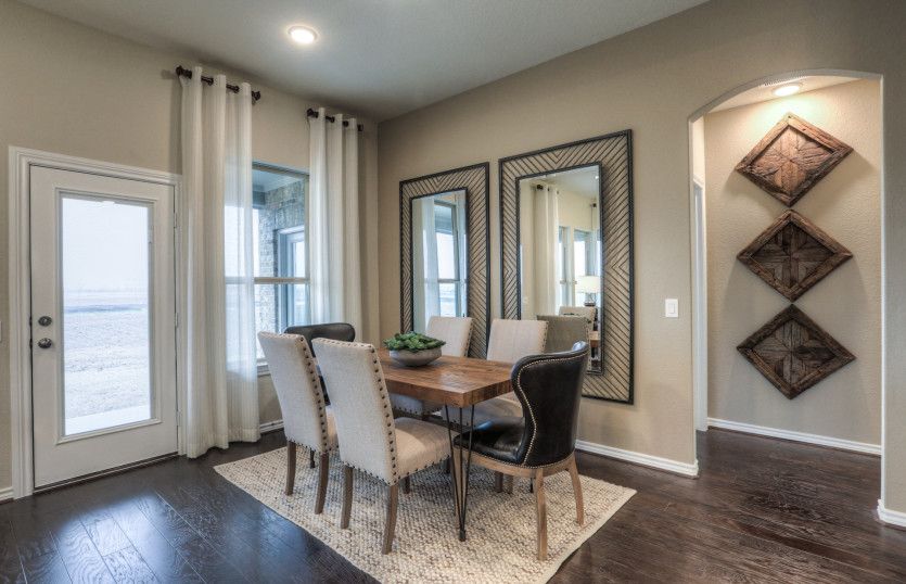 Dining area with access to backyard