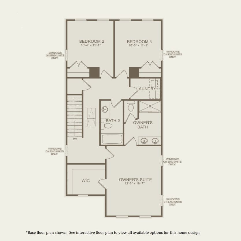 Second Floor 3 br / 2 ba