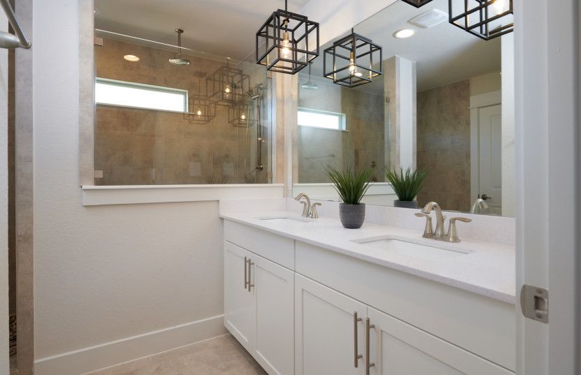 Owner's bath with double vanity*model representation