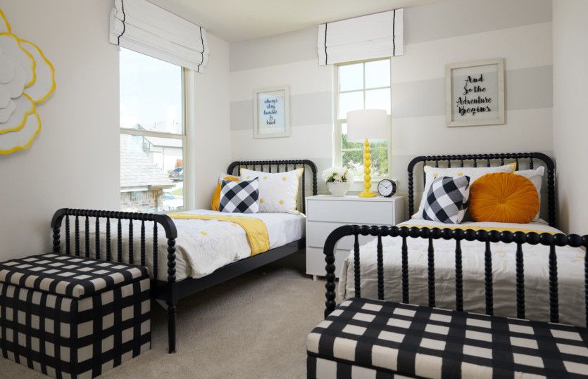 Spacious secondary bedrooms*model representation