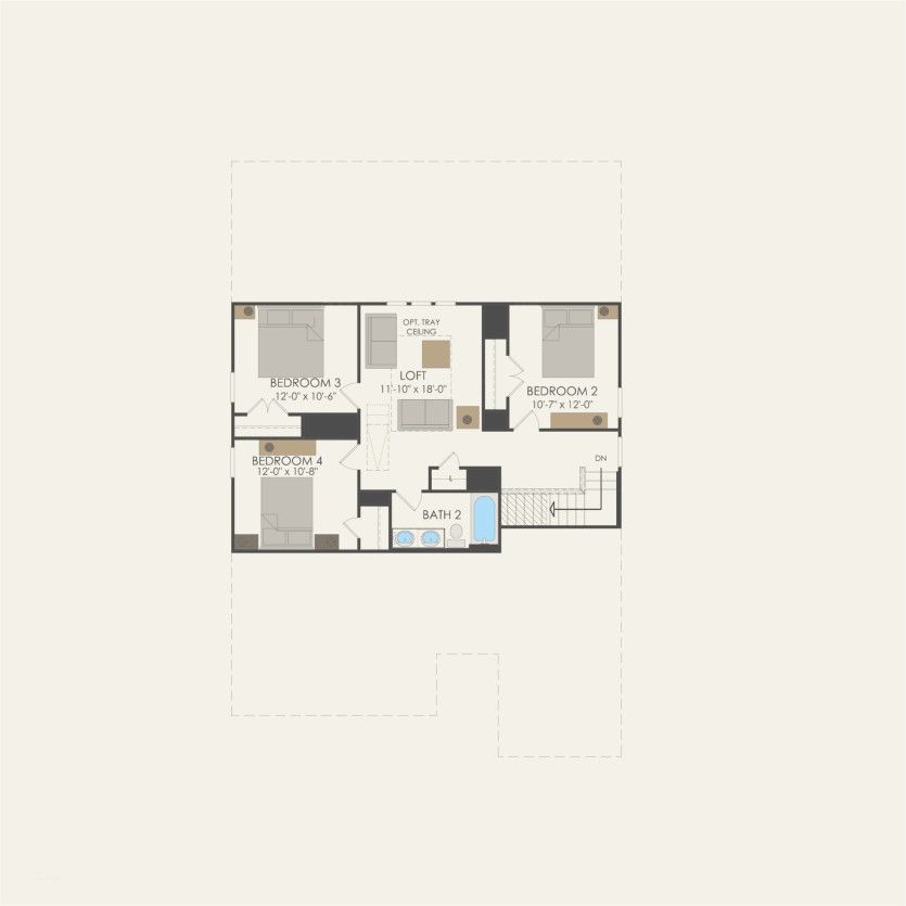 Second Floor 4 br / 2.5 ba