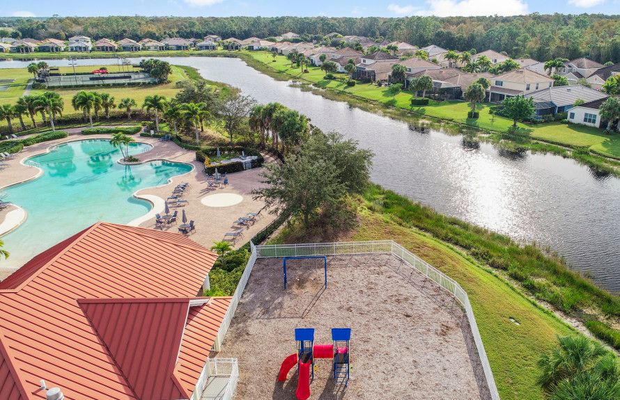 Playground and Pool Aerial
