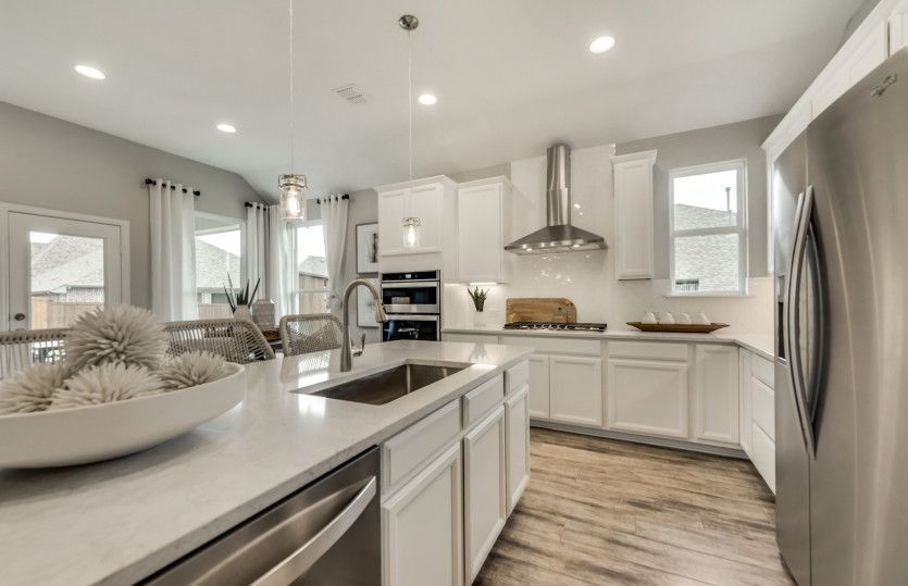 Abundant cabinet space in kitchen