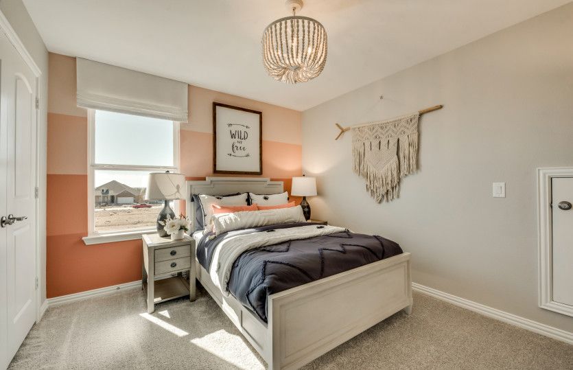 Spacious secondary bedroom*model representation