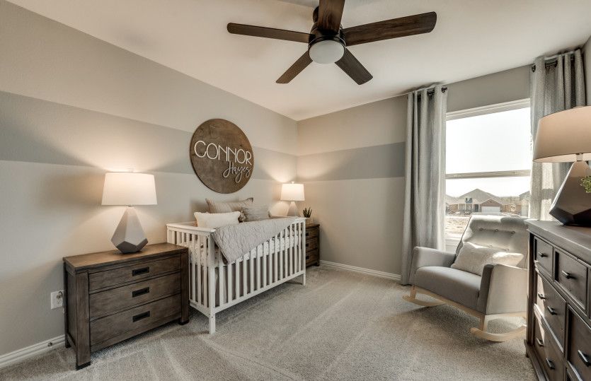 Spacious secondary bedroom*model representation