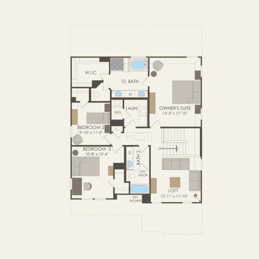 Second Floor 3 br / 2.5 ba