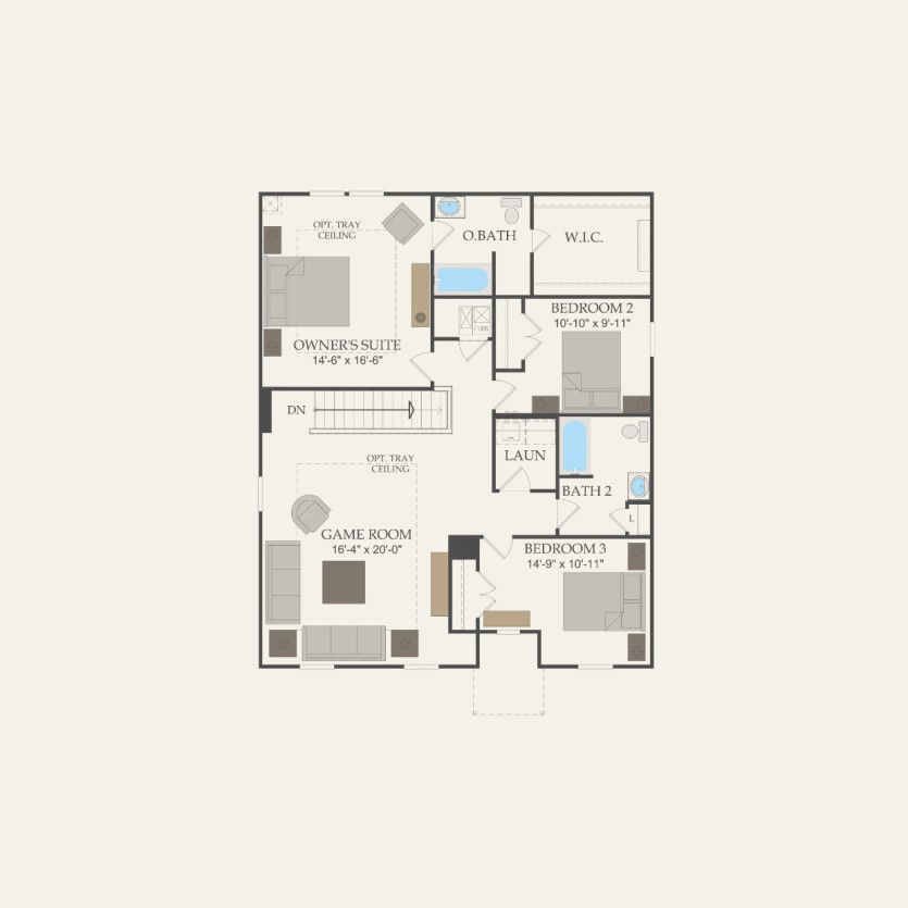 Second Floor 3 br / 2.5 ba