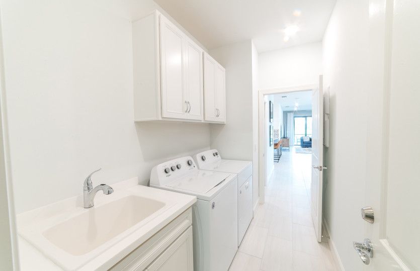 Laundry room with optional cabinets for additional storage