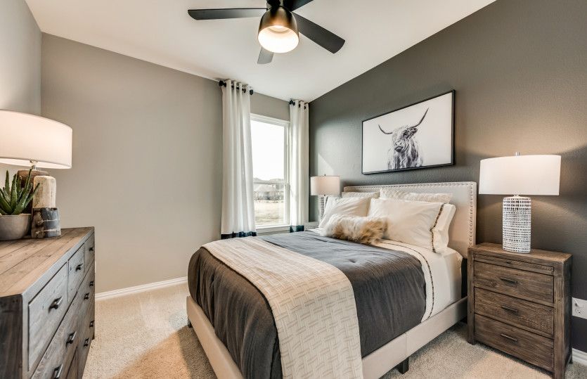 Spacious secondary bedroom*model representation
