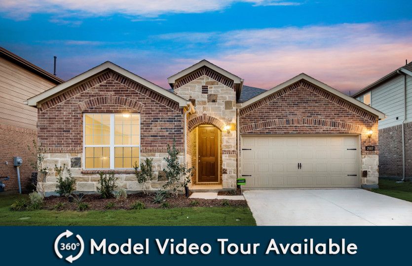 The Orchard, a one-story home with 2-car garage, shown with Home Exterior 34