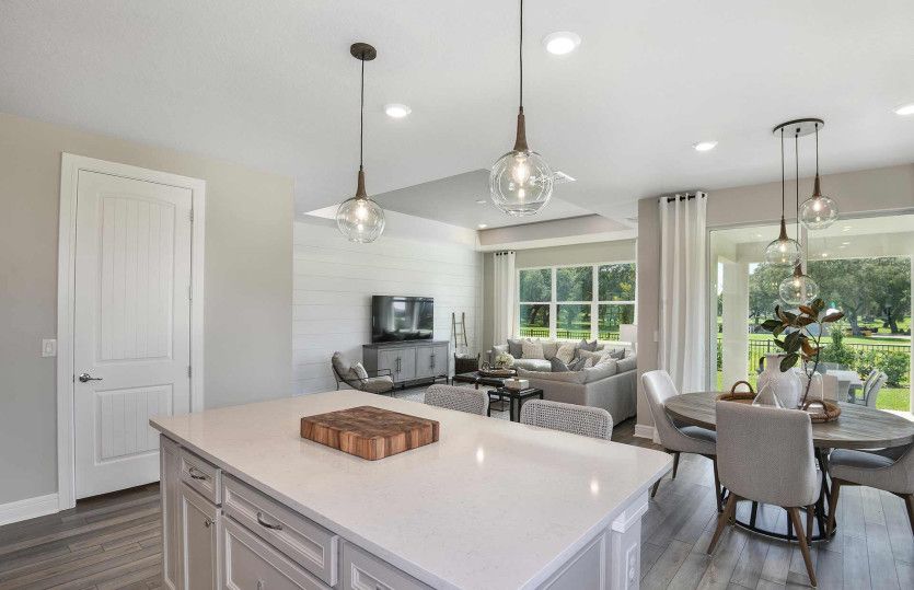 Kitchen opens into Gathering Room