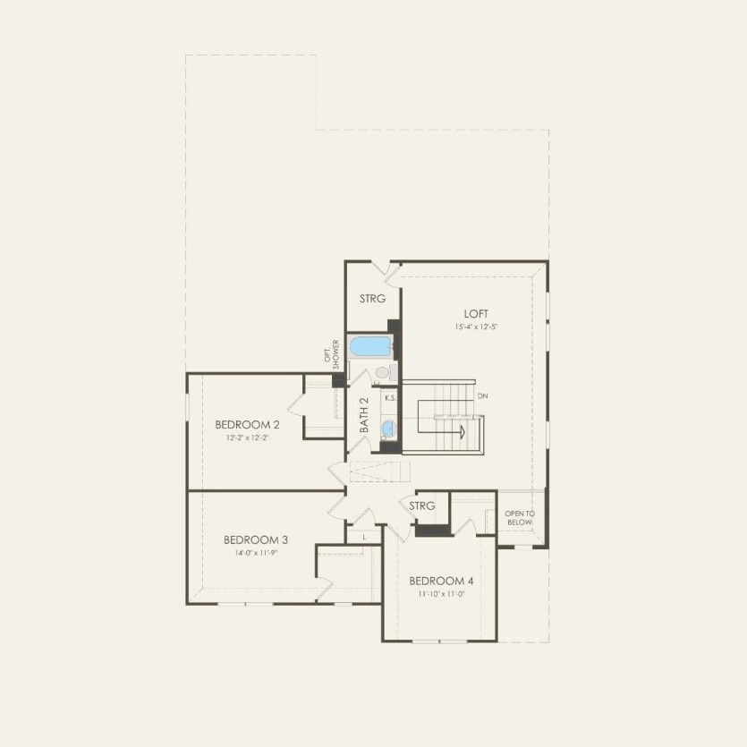 Second Floor 4 br / 2 ba