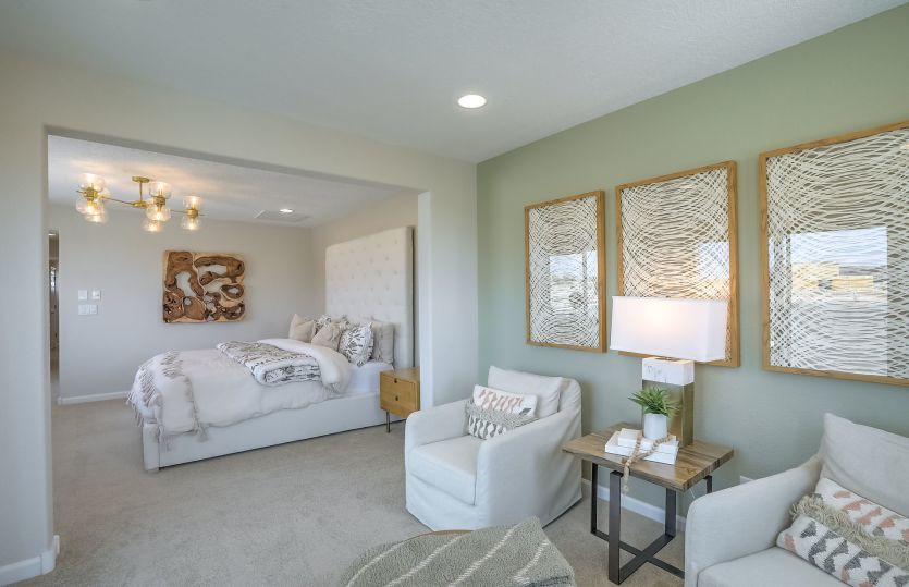 The Retreat is a flexible space off the Owner's Suite that can be used for a work space, home gym, o