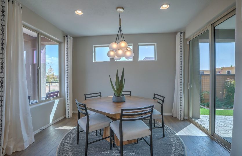 Cafe on the Ocotillo home design includes a sliding glass door to access the patio and yard.