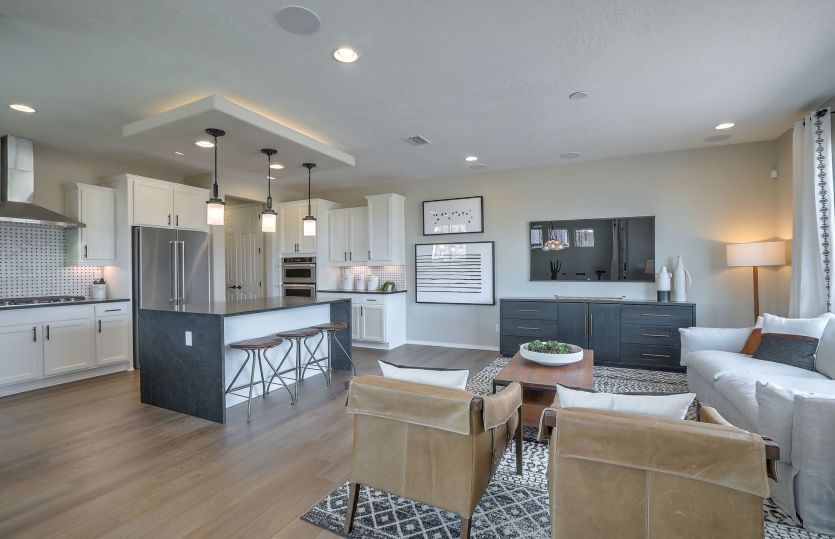 Take your entertaining to a new level with an open and flexible first floor gathering room and kitch