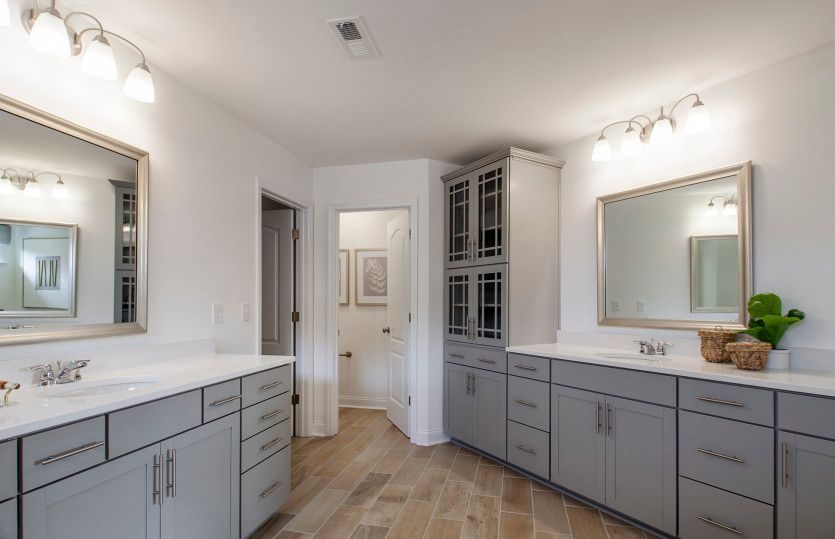 Owner's Bath Option 5 features tiled shower, soaking tub and separate vanities.