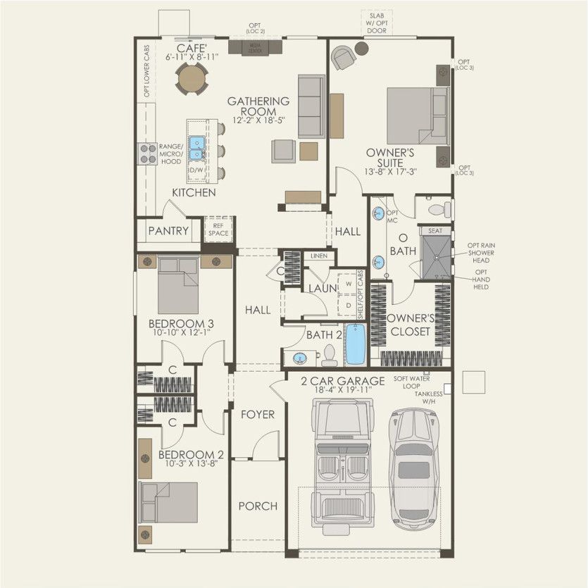 First Floor 3 br / 2 ba