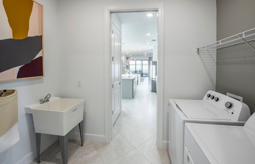 Laundry room washer and dryer