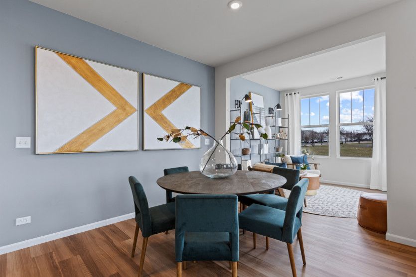 Cafe/Dining Area, Open to Sunroom