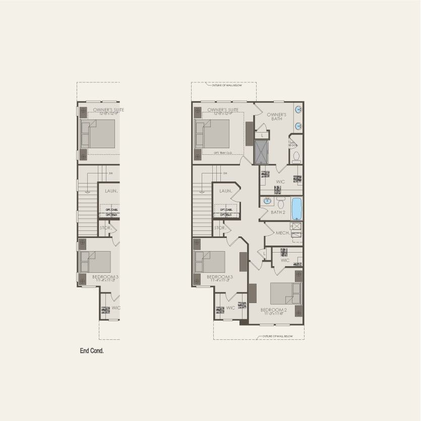 Second Floor 3 br / 2.5 ba